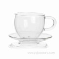 Writable Coffee Glass Mugs With Saucer